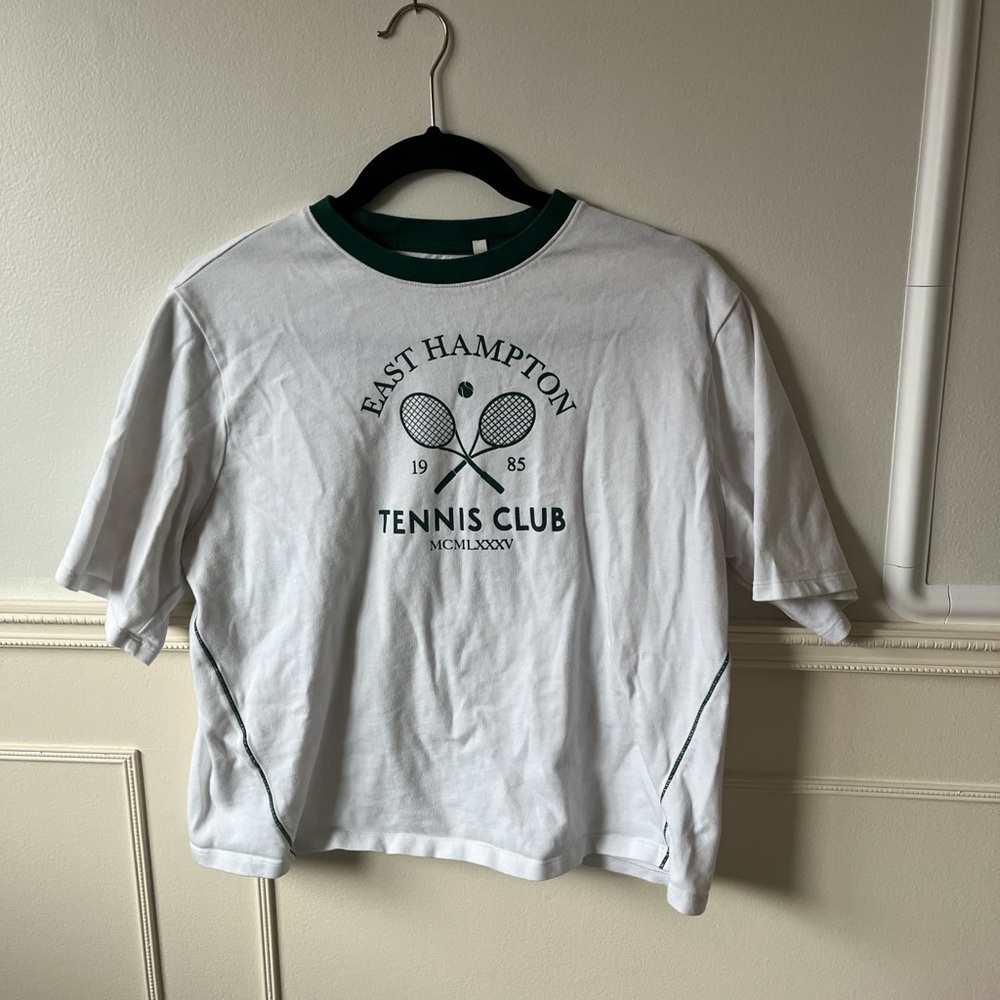 DSG White and Green Crew Neck T-Shirt